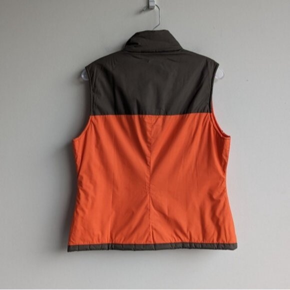 Lacoste orange & brown light puffer vest - Picture 3 of 5